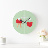 Dan en nu: pingpong grote klok (Huis)