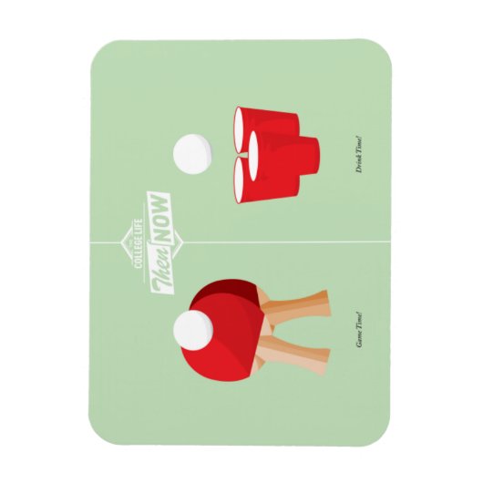 Dan en nu: pingpong magneet (Verticaal)