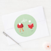 Dan en nu: pingpong ronde sticker (Envelop)