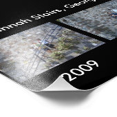 Dan en nu - Savannah Stairs, GA Foto Afdruk (Hoek)