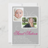 Dan en nu weet je 16 Birthday Party uitnodigingen (Voorkant)