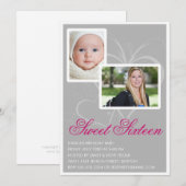 Dan en nu weet je 16 Birthday Party uitnodigingen (Voorkant / Achterkant)