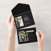 Dan en Nu Zilveren Huwelijksjubileum 25 jaar All In One Uitnodiging (Afscheurbaar)