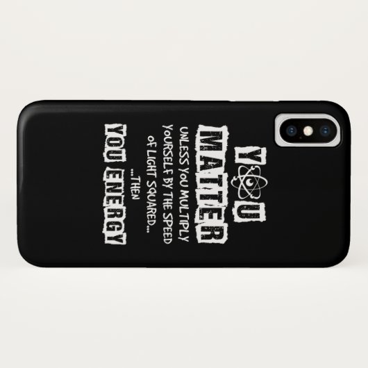 Dan energie je grappige natuurkunde Case-Mate iPhone case (Achterkant (horizontaal))
