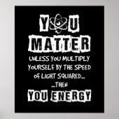 Dan energie je grappige natuurkunde poster (Voorkant)