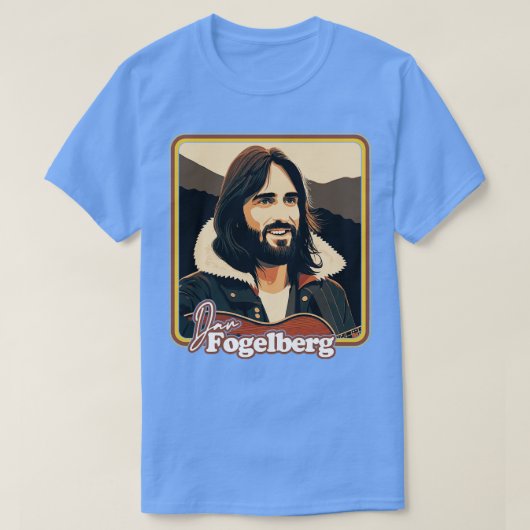 Dan Fogelberg Retro Illustratie Stijl T-shirt (Design voorkant)