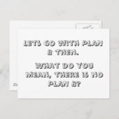 Dan gaan we met PLAN B. Briefkaart (Voorkant / Achterkant)