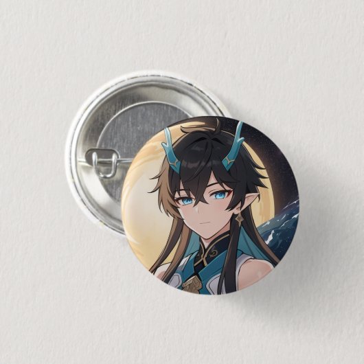 Dan Heng from HSR Ronde Button 3,2 Cm (Voorkant /achterkant)