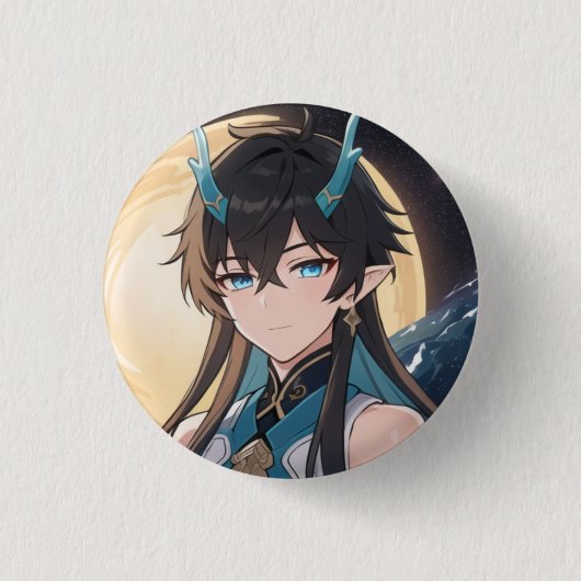 Dan Heng from HSR Ronde Button 3,2 Cm (Voorkant)