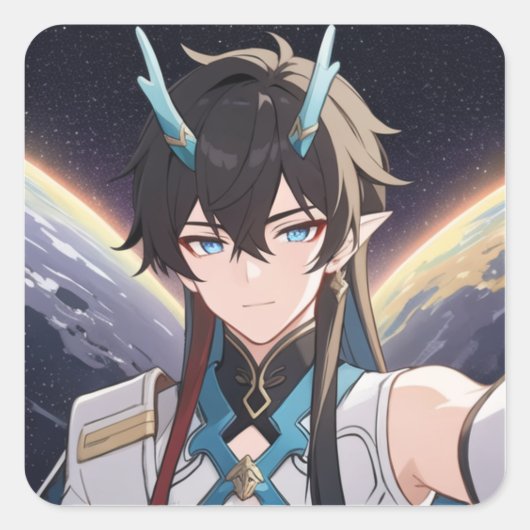 Dan Heng HSR Vierkante Sticker (Voorkant)