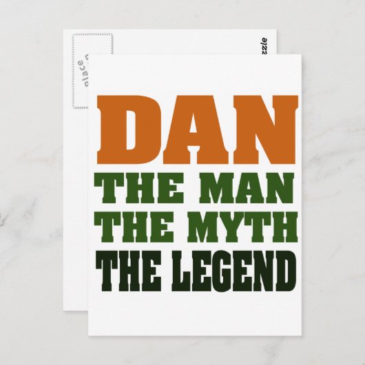 Dan - het Man, de Myth, de Legende! Briefkaart (Voorkant / Achterkant)