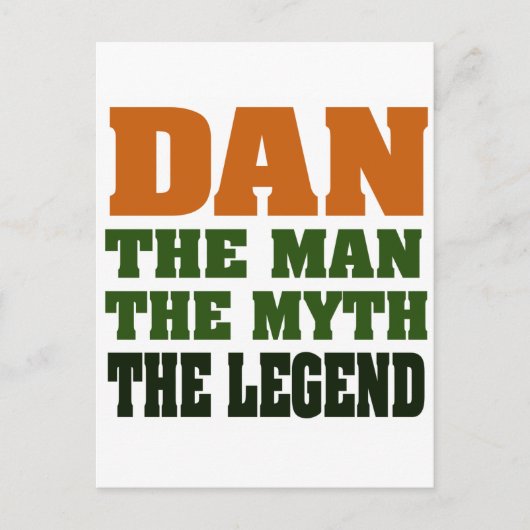 Dan - het Man, de Myth, de Legende! Briefkaart (Voorkant)