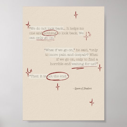 “Dan is het niet het einde” Book Quote Print (Voorkant)