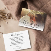 dan je chic calligraphy trouwdag foto notitiekaartje