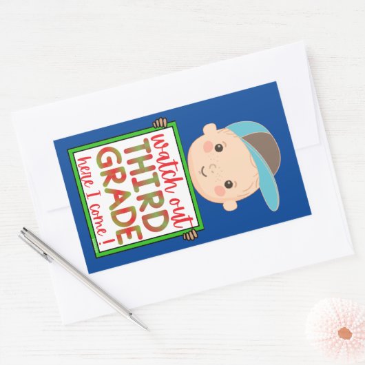 DAN KIJK IK HIER HEEL grappig. Rechthoekige Sticker (Envelop)