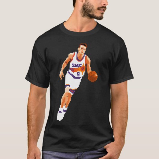 Dan Majerle Pixel Dribble Qiangy T-shirt (Voorkant)