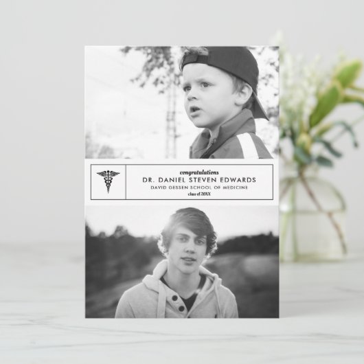 Dan & nu 2 Uitnodiging van het Afstuderen van de F (Staand voorkant)