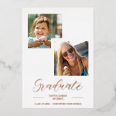 Dan & nu Afstuderen Twee het Manuscript van de Fot Folie Uitnodiging (Voorkant)