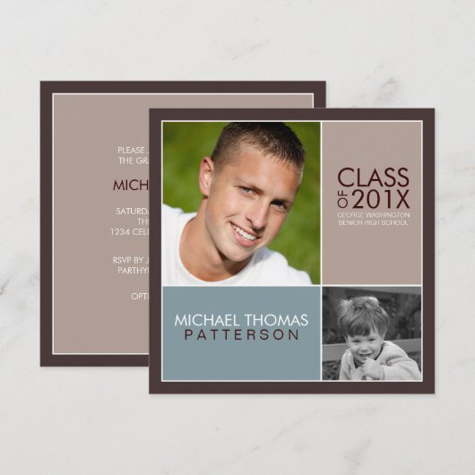 Dan nu de Moderne Uitnodiging van de Partij van de (Voorkant / Achterkant)