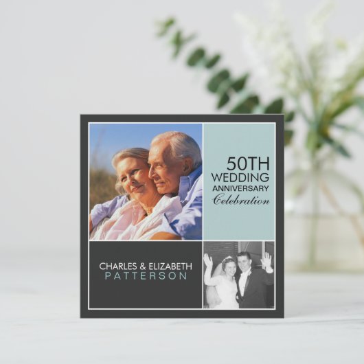 Dan nu de Moderne Uitnodiging van de Partij van he (Staand voorkant)