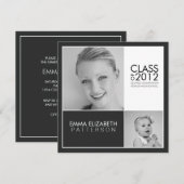 Dan nu de Uitnodiging van de Zwarte & Witte GraduP (Voorkant / Achterkant)