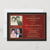 Dan & nu Jubileum met 2 Foto's - 40th Kaart (Voorkant)