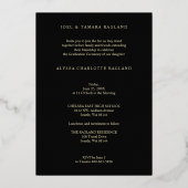 Dan & nu Modern 2 Foto's Afstuderen Folie Uitnodiging (Achterkant)