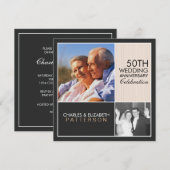 Dan Nu Moderne Blok Jubileumfeest Uitnodiging (Voorkant / Achterkant)