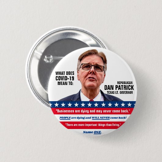 Dan Patrick spreekt Ronde Button 5,7 Cm (Voorkant /achterkant)