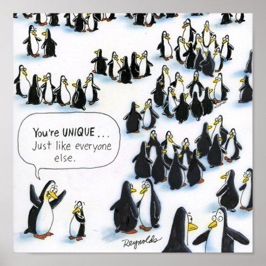 Dan Reynolds | POSTER | Unieke Penquin | (Voorkant)