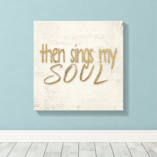 Dan zingt mijn brontekst op muziek canvas afdruk (Insitu (Houten vloer))