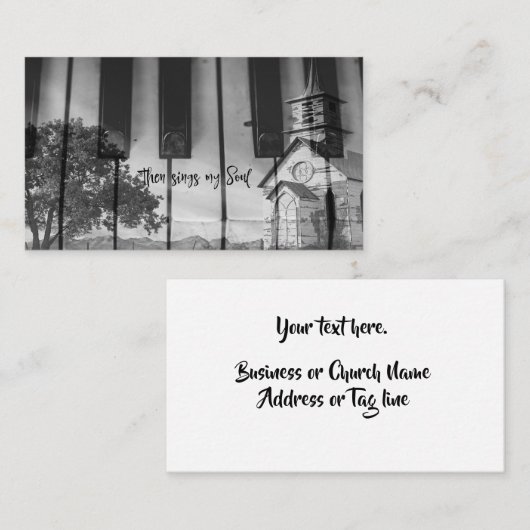 Dan zingt mijn soep met het toetsenbord van de Lan Visitekaartje (Voorkant / Achterkant)