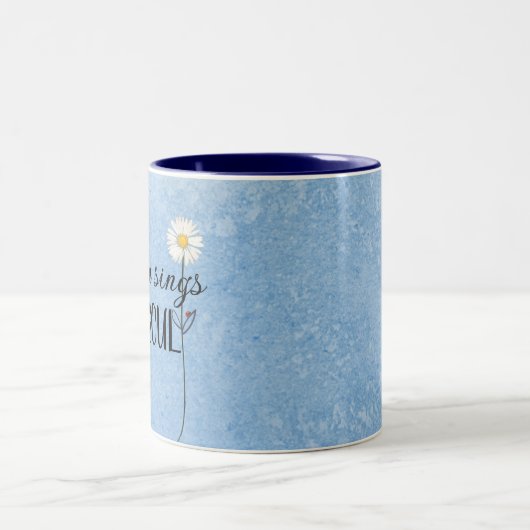 Dan zingt mijn soep met Ladybug Tweekleurige Koffiemok (Center)