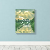 Dan zingt mijn soep met zonnebalken en reflectie canvas afdruk (Insitu (Houten vloer))