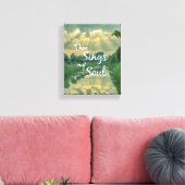 Dan zingt mijn soep met zonnebalken en reflectie canvas afdruk (Insitu (Woonkamer))