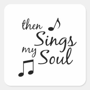 Dan zingt mijn sol vierkante sticker