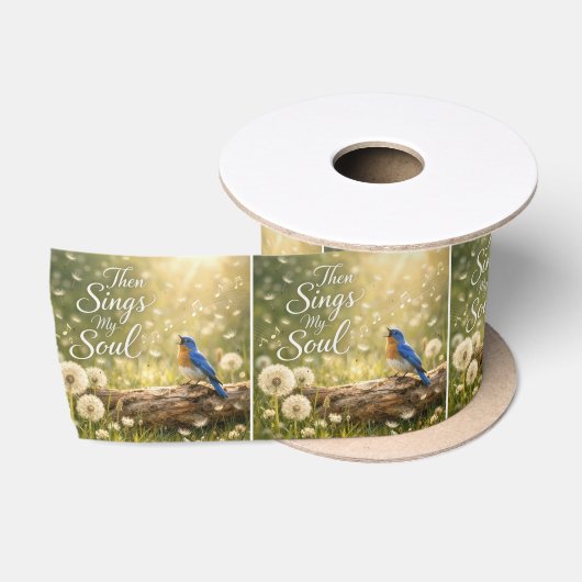 Dan zingt mijn ziel met Bluebird Satijnen Lint (Spoel)