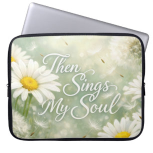 Dan zingt mijn ziel Paardenbloemen en Madeliefjes Laptop Sleeve