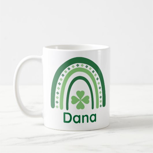 Dana Name Clover Boho Rainbow Koffiemok (Links)