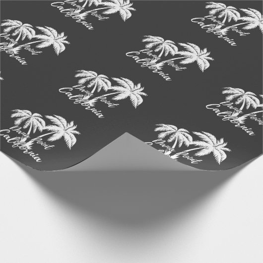 Dana Point California Palm Trees Beach Cadeaupapier (Hoek)