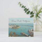 Dana Point California Retro Style Briefkaart (Staand voorkant)