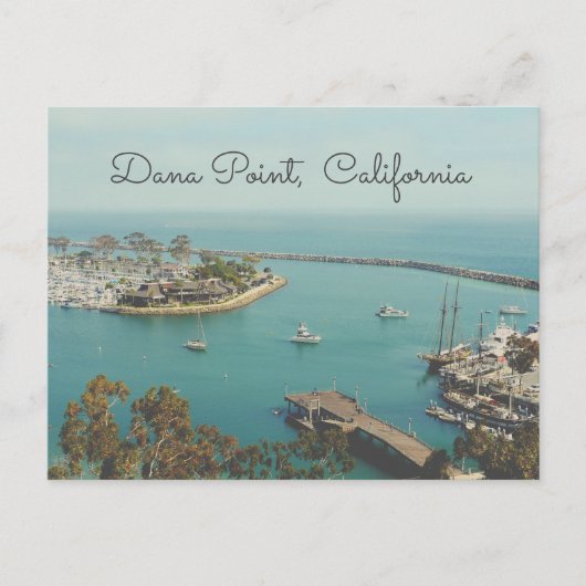 Dana Point California Retro Style Briefkaart (Voorkant)