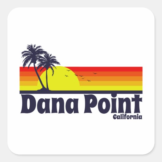Dana Point California Vierkante Sticker (Voorkant)
