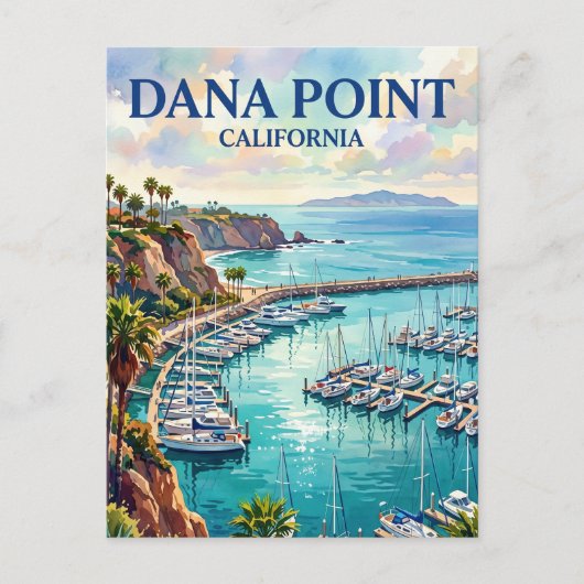 Dana Point Harbor Californië Briefkaart (Voorkant)
