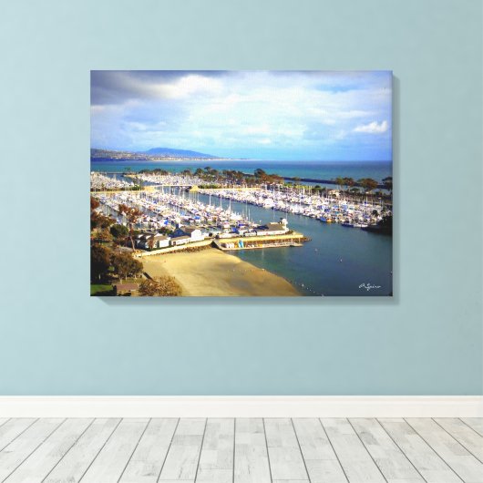 Dana Point Harbor Canvas Afdruk (Insitu (Houten vloer))