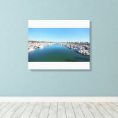 Dana Point Harbour: Dana Point, Californië Canvas Afdruk (Insitu (Houten vloer))