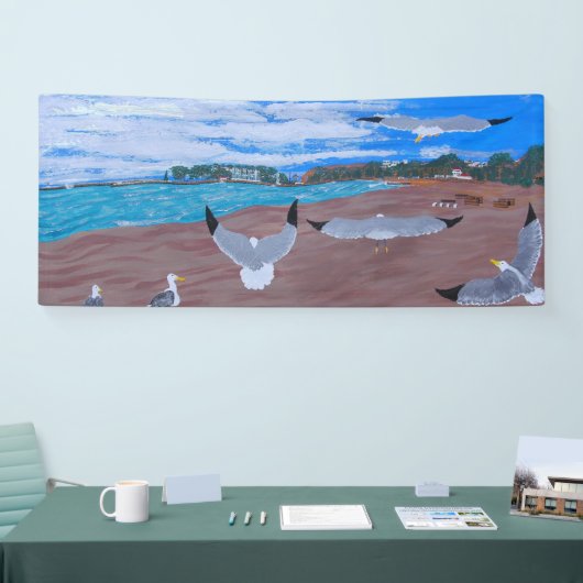 Dana Point Harbour (na het storm) Spandoek (Beurs)