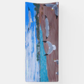 Dana Point Harbour (na het storm) Spandoek (Verticaal)