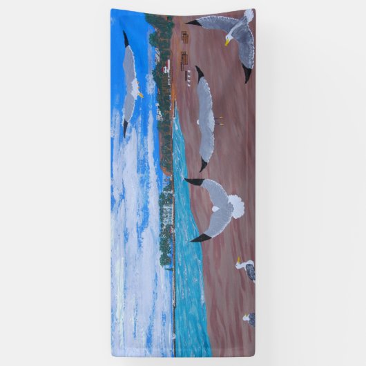 Dana Point Harbour (na het storm) Spandoek (Verticaal)