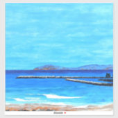 Dana point harbour-schilderij sticker (Vel)